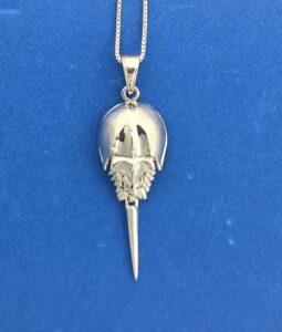 Horseshoe Crab Pendant, Sterling Silver