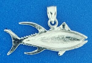 sterling silver tuna pendant