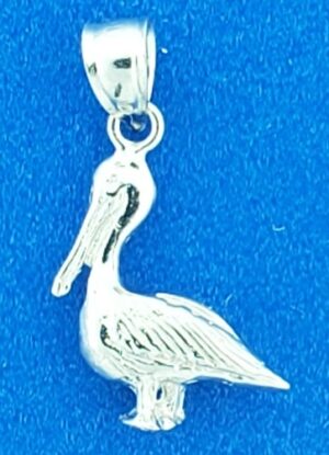 sterling silver pelican pendant solid 3d