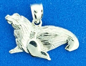 sterling silver seal pendant