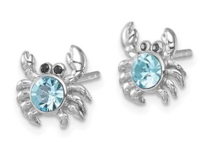 sterling silver crab post earrings