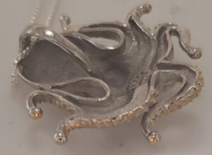 sterling silver octopus pendant