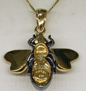 sterling silver bee pendant