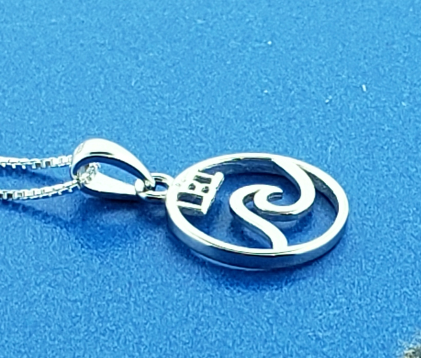 LBI Wave Pendant, Sterling Silver 7 LBI Wave Pendant, Sterling Silver - Image 7