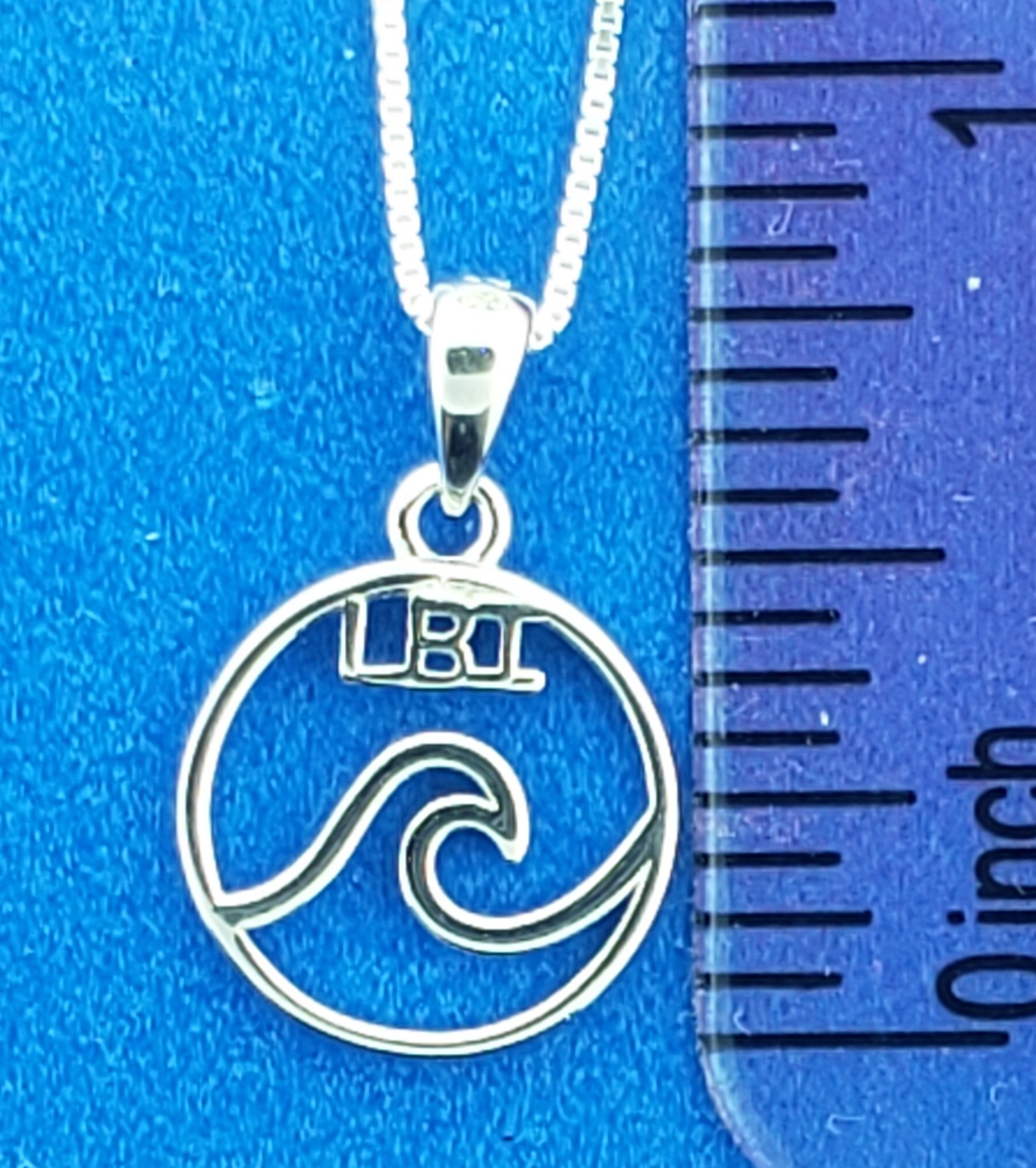 LBI Wave Pendant, Sterling Silver 5 LBI Wave Pendant, Sterling Silver - Image 5