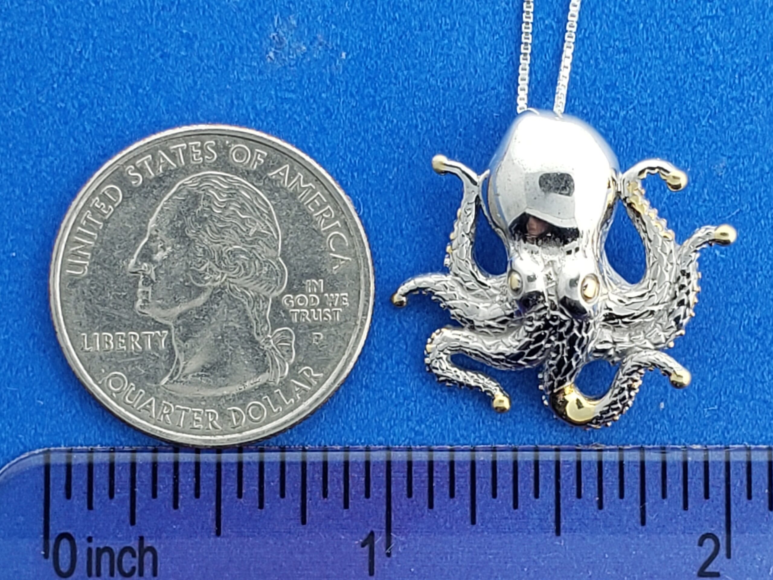 Kovel Octopus Pendant, Sterling Silver 9 Kovel Octopus Pendant, Sterling Silver - Image 9