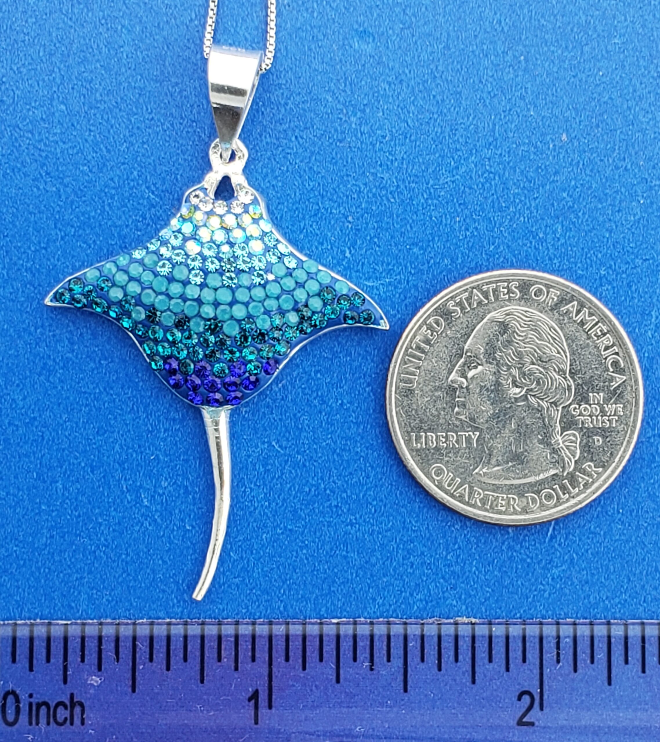 Mosaico Stingray Pendant, Sterling Silver 4 Mosaico Stingray Pendant, Sterling Silver - Image 4