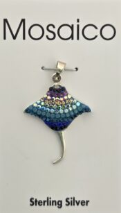 Mosaico Stingray Pendant, Sterling Silver