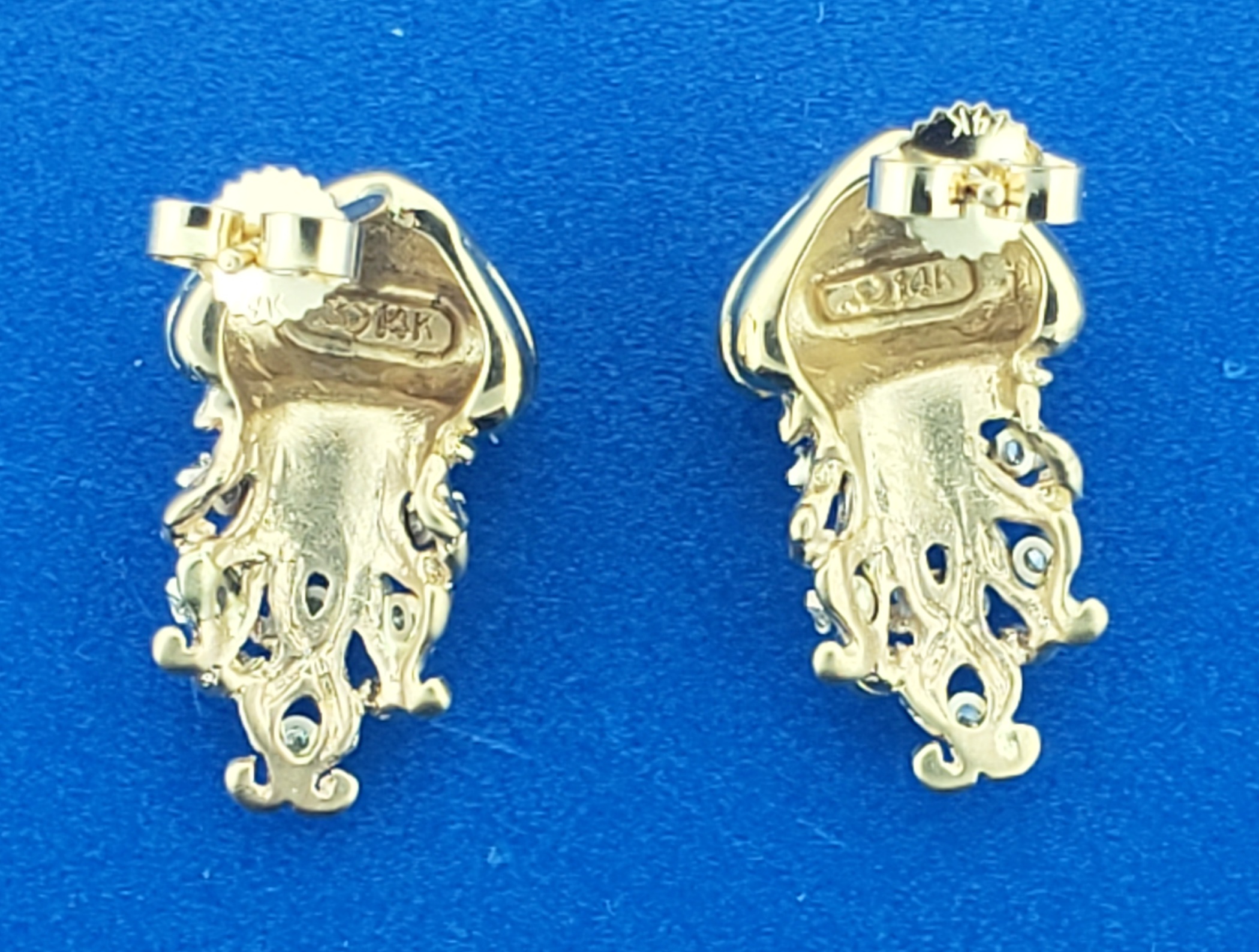 Steven Douglas Jellyfish Earrings, 14K 4 Steven Douglas Jellyfish Earrings, 14K - Image 4