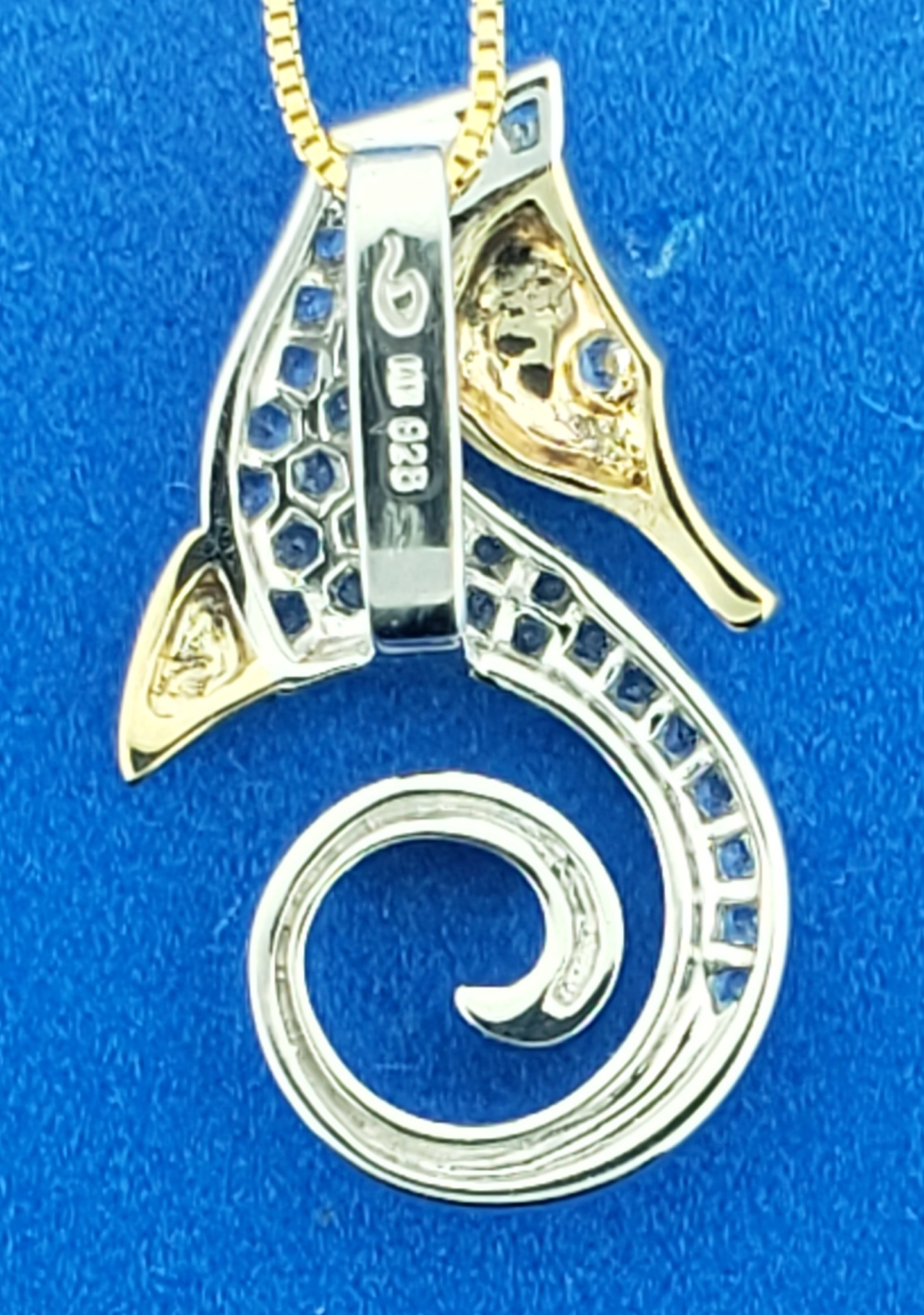 Steven Douglas Seahorse Slide Pendant, Sterling Silver/14K 5 Steven Douglas Seahorse Slide Pendant, Sterling Silver/14K - Image 5