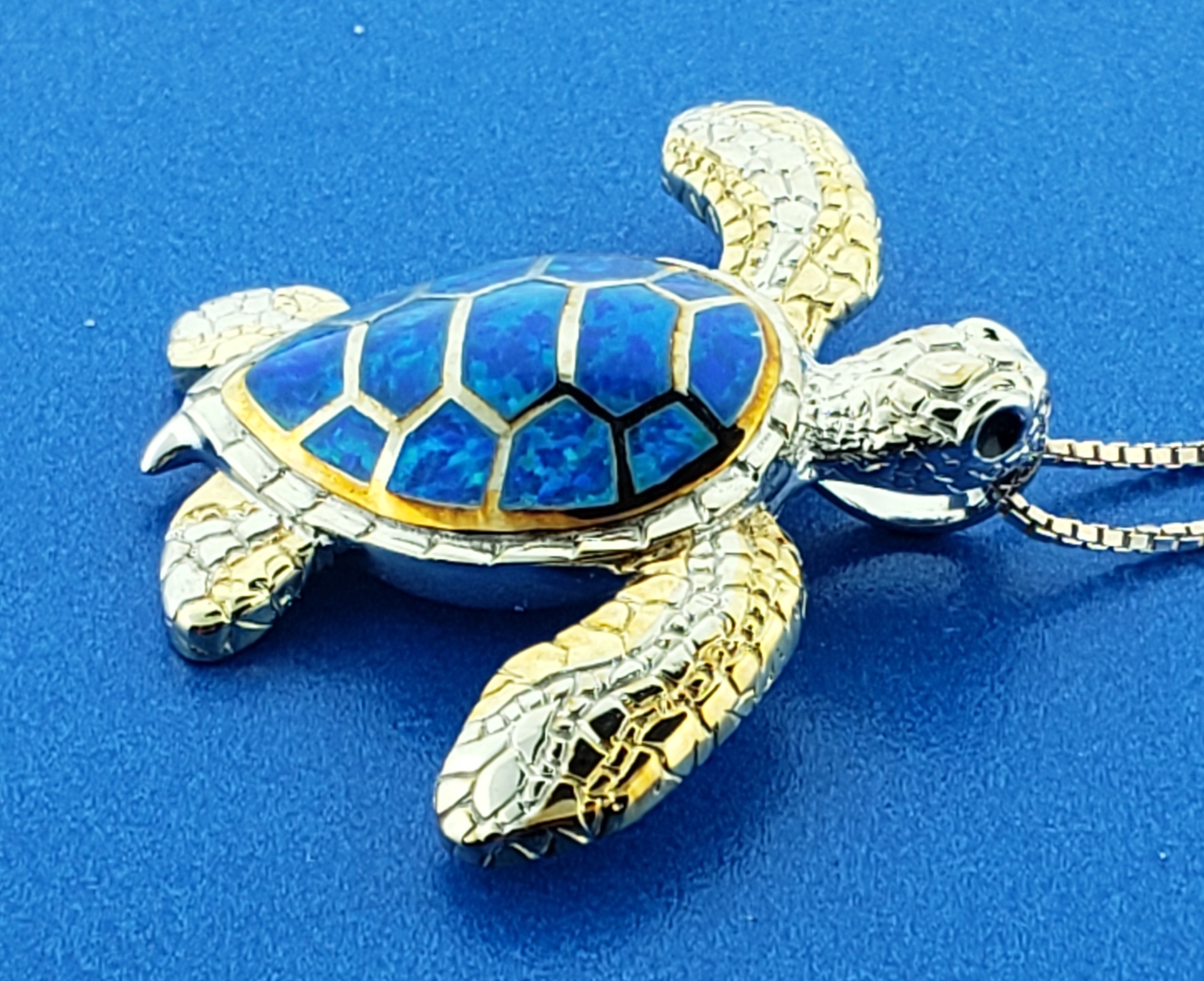 Kovel Sea Turtle Opal Pendant/Slide, Sterling Silver 4 Kovel Sea Turtle Opal Pendant/Slide, Sterling Silver - Image 4