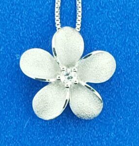 Denny Wong Plumeria Slide/Pendant, Precious Silver