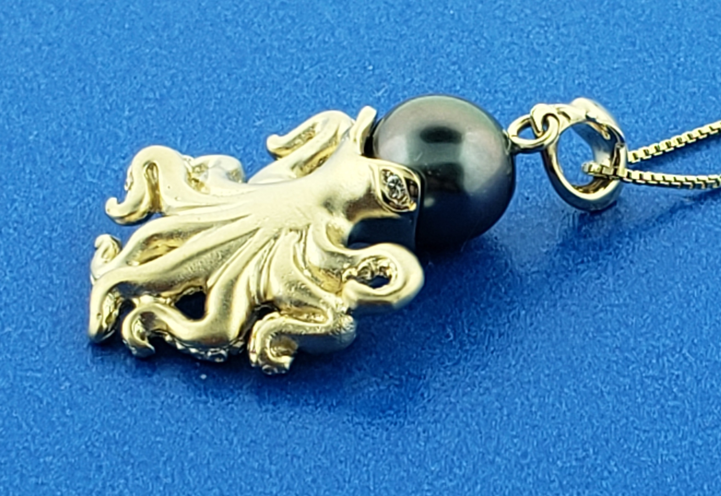 Steven Douglas 14K Octopus Tahitian Pearl Pendant 5 Steven Douglas 14K Octopus Tahitian Pearl Pendant - Image 5