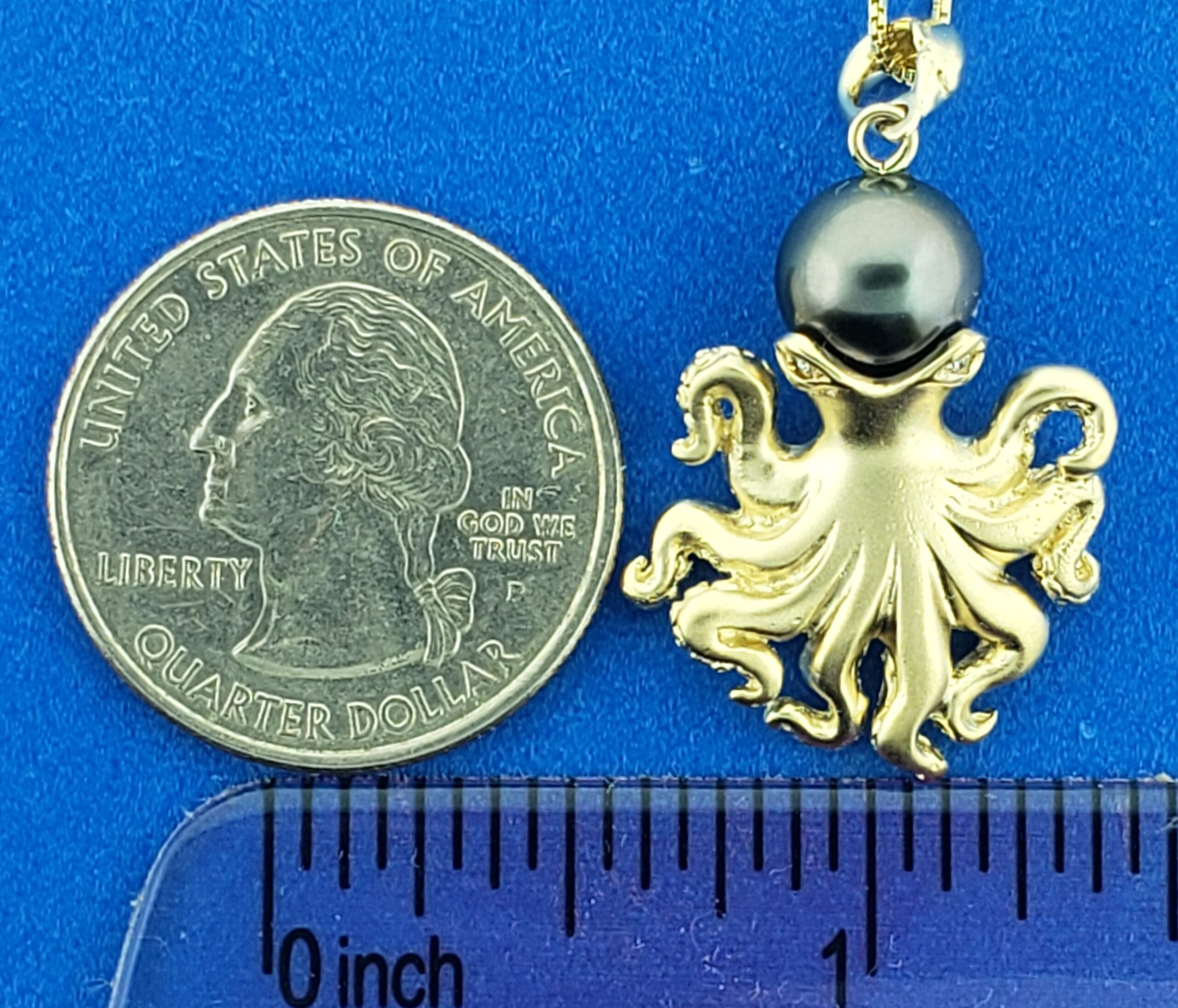 Steven Douglas 14K Octopus Tahitian Pearl Pendant 3 Steven Douglas 14K Octopus Tahitian Pearl Pendant - Image 3