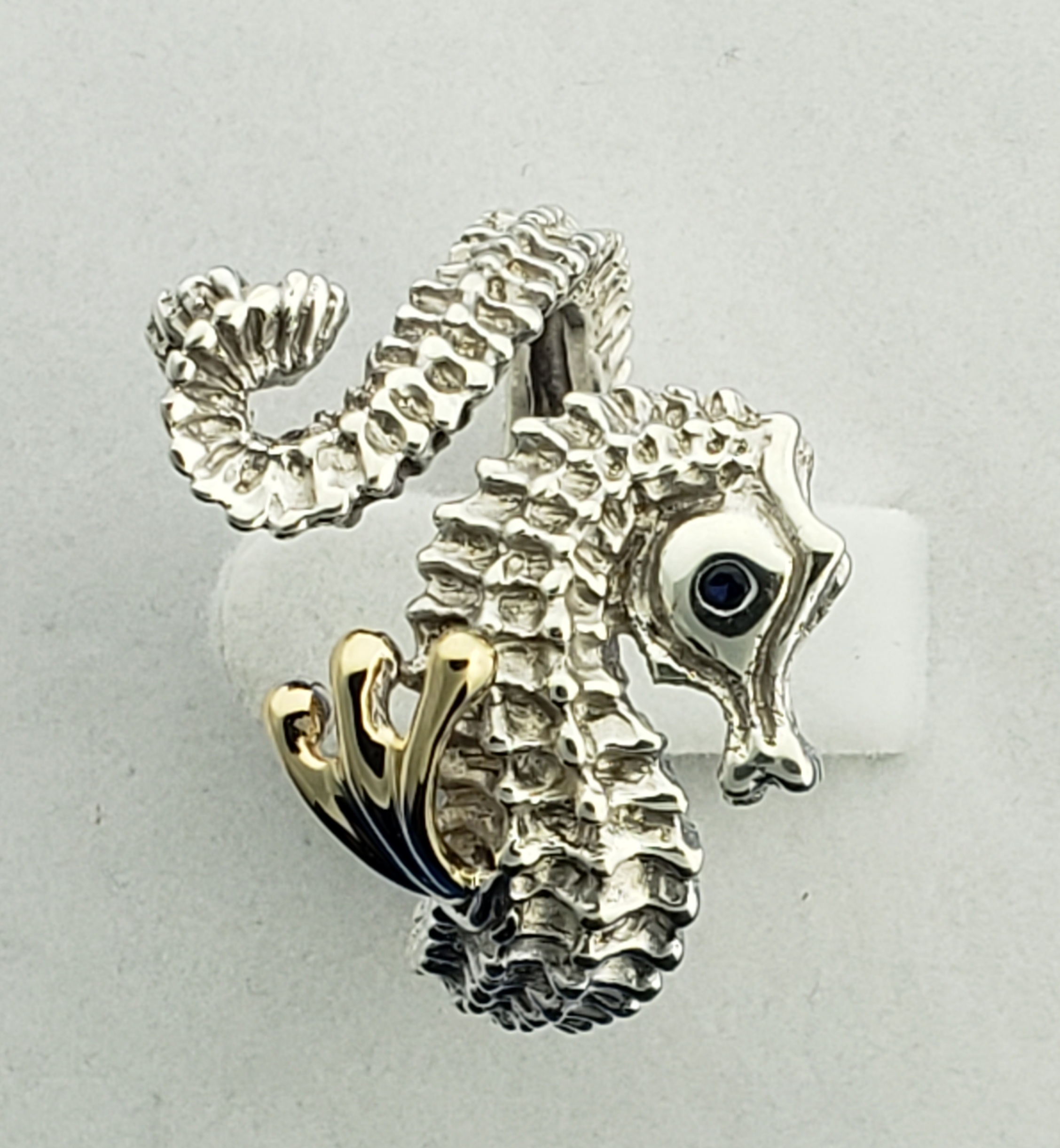 Steven Douglas Seahorse Wrap Ring, Sterling Silver & 14K 1 Steven Douglas Seahorse Wrap Ring, Sterling Silver & 14K