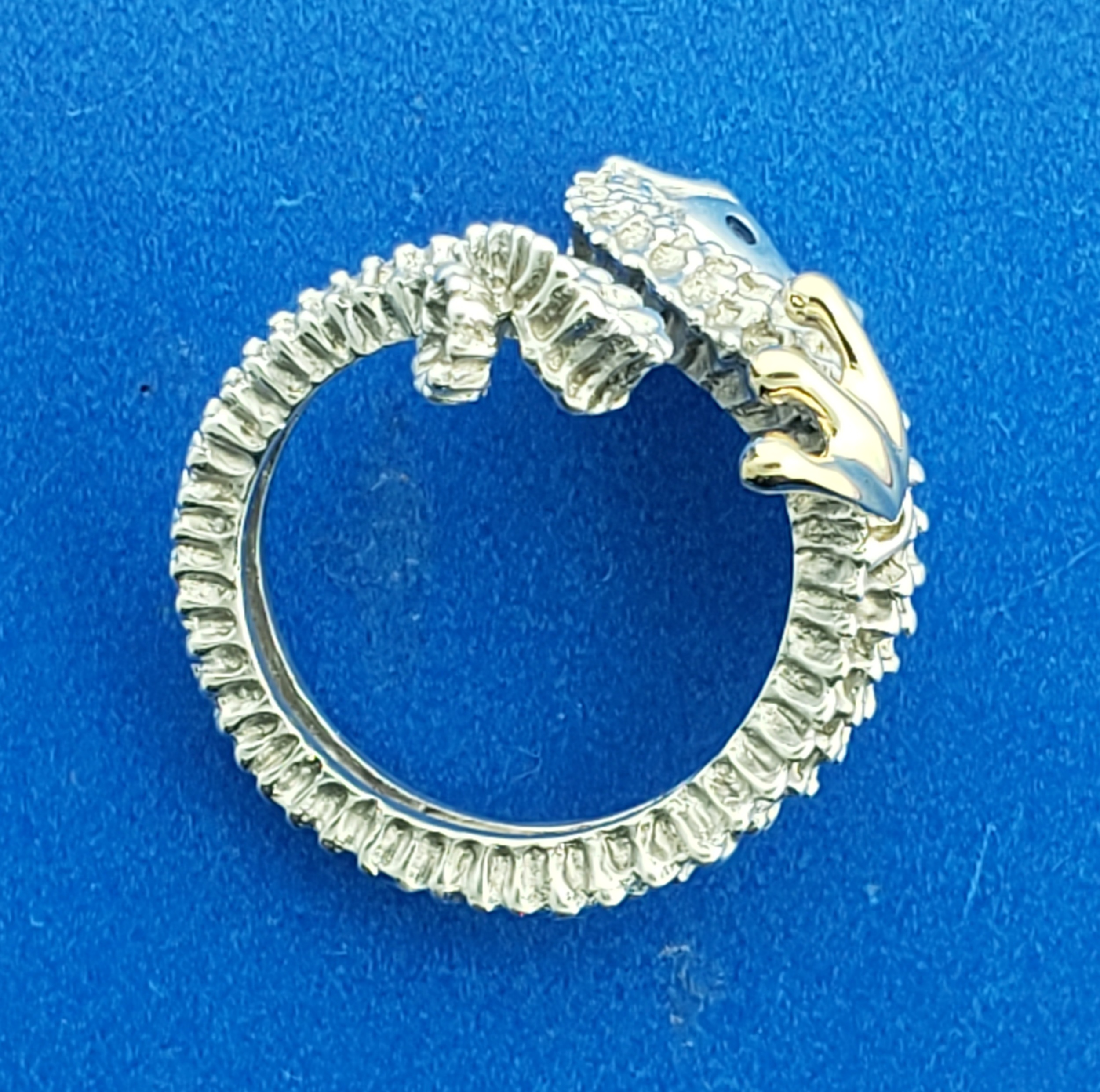 Steven Douglas Seahorse Wrap Ring, Sterling Silver & 14K 4 Steven Douglas Seahorse Wrap Ring, Sterling Silver & 14K - Image 4