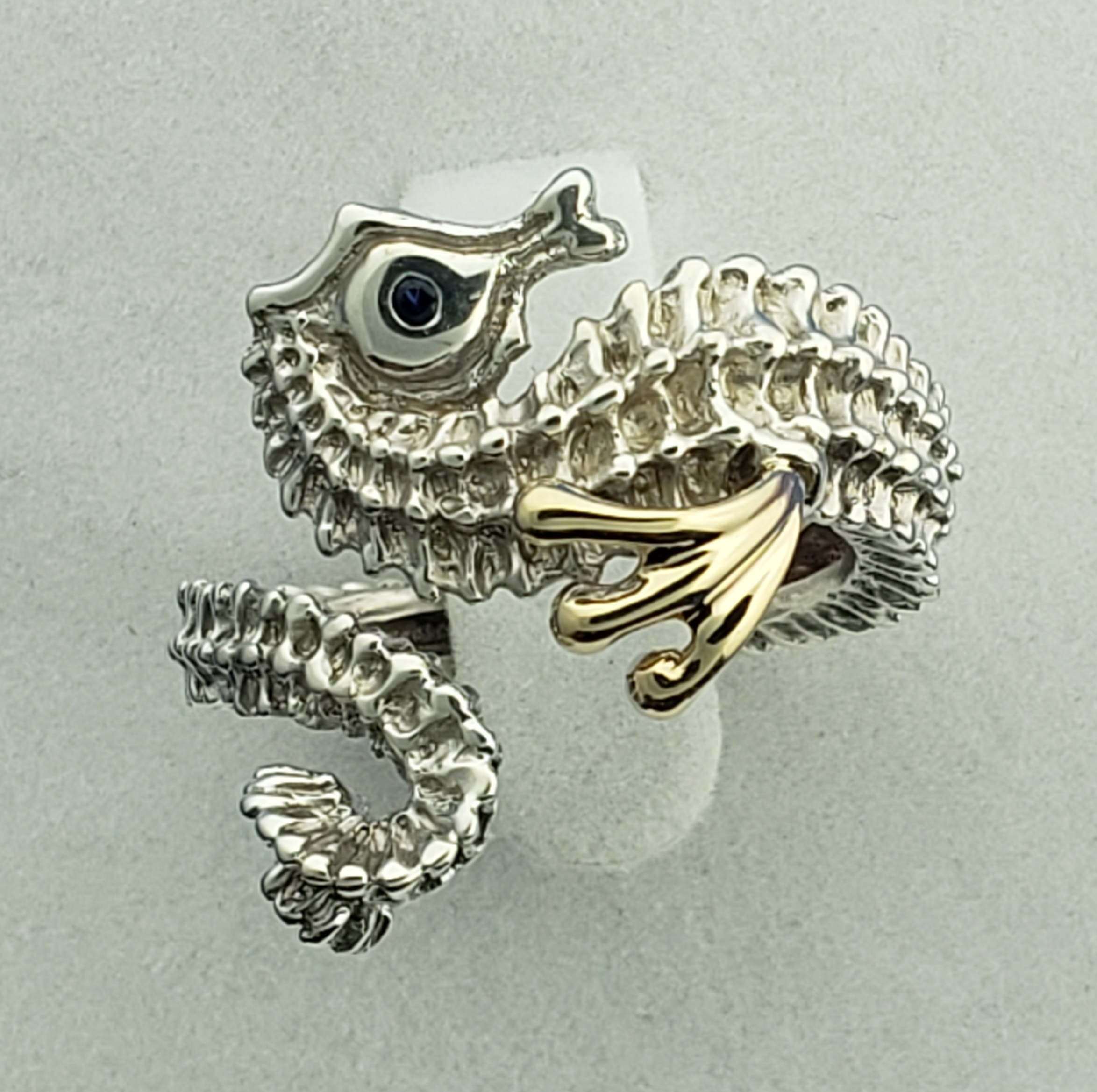 Steven Douglas Seahorse Wrap Ring, Sterling Silver & 14K 6 Steven Douglas Seahorse Wrap Ring, Sterling Silver & 14K - Image 6