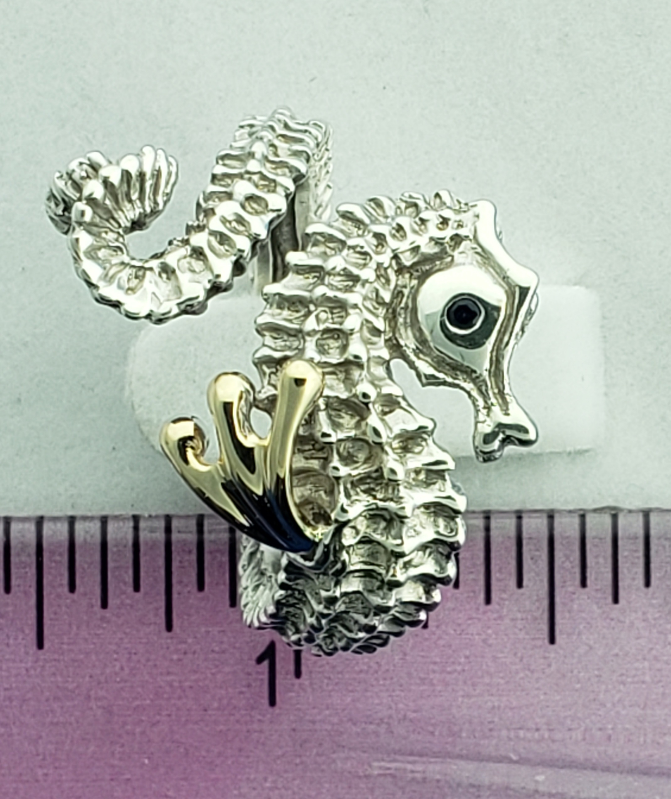 Steven Douglas Seahorse Wrap Ring, Sterling Silver & 14K 7 Steven Douglas Seahorse Wrap Ring, Sterling Silver & 14K - Image 7
