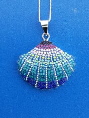 Mosaico Shell Pendant, Sterling Silver