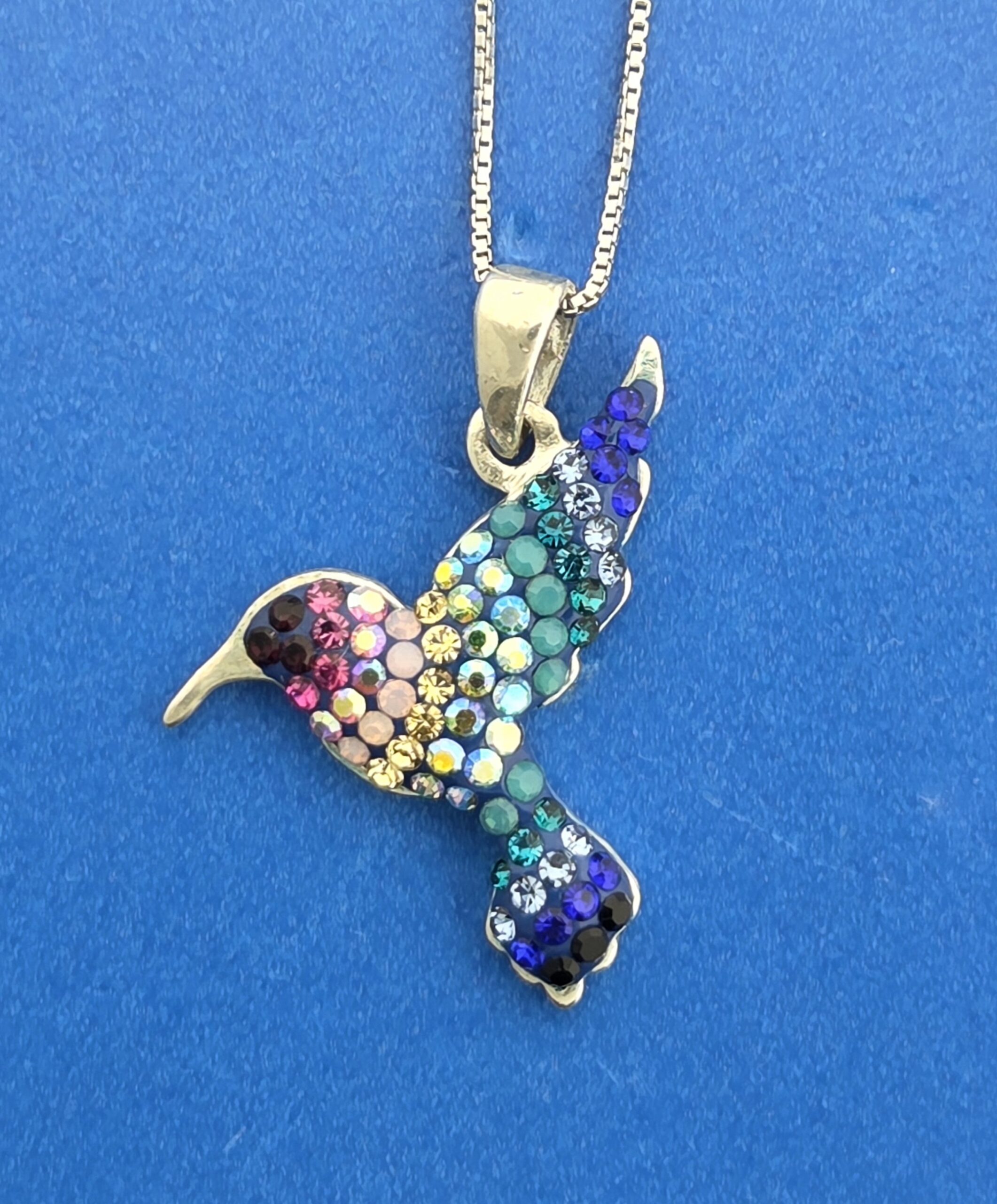Mosaico Hummingbird Pendant Sterling Silver 1 Mosaico Hummingbird Pendant Sterling Silver