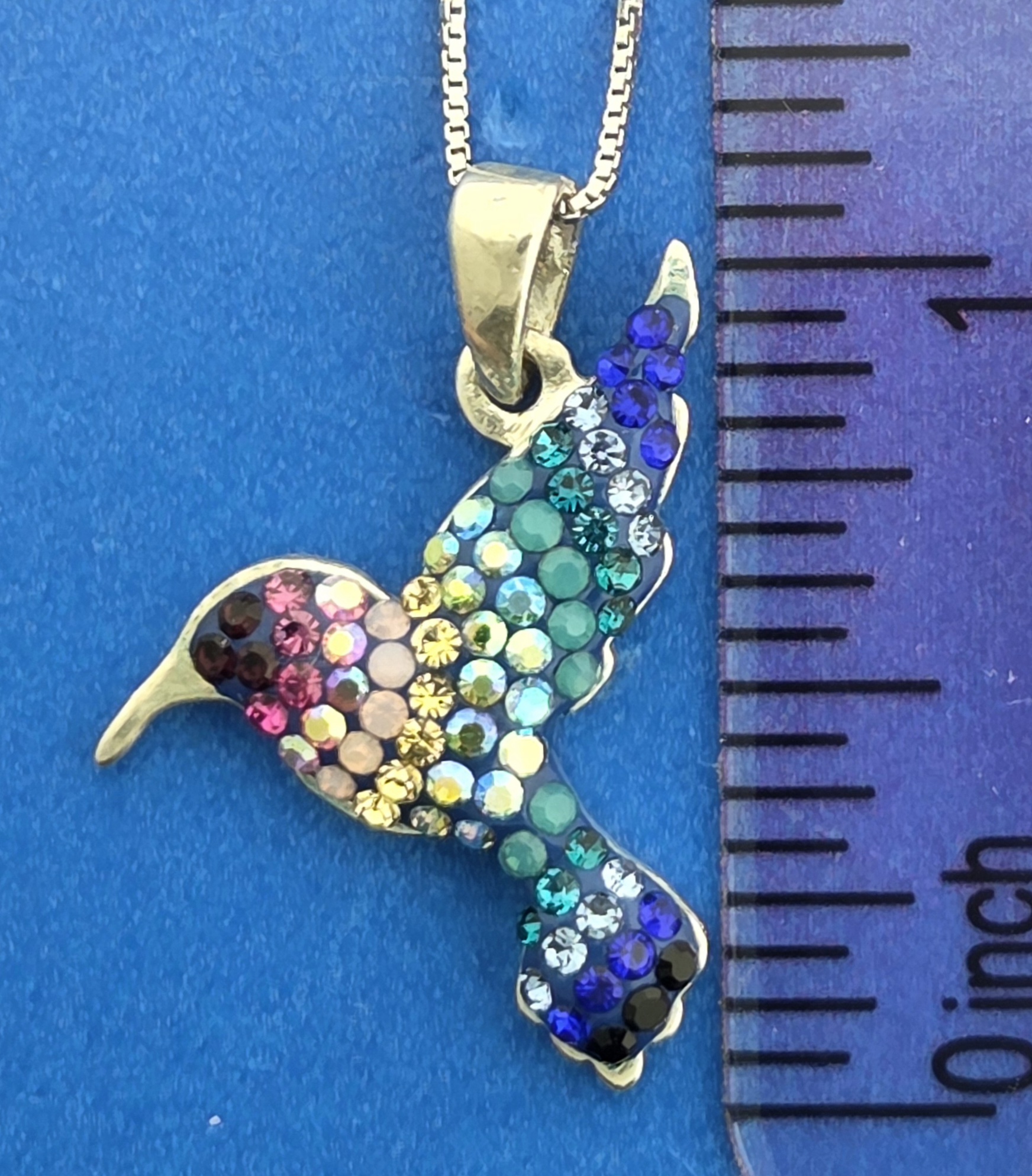 Mosaico Hummingbird Pendant Sterling Silver 5 Mosaico Hummingbird Pendant Sterling Silver - Image 5