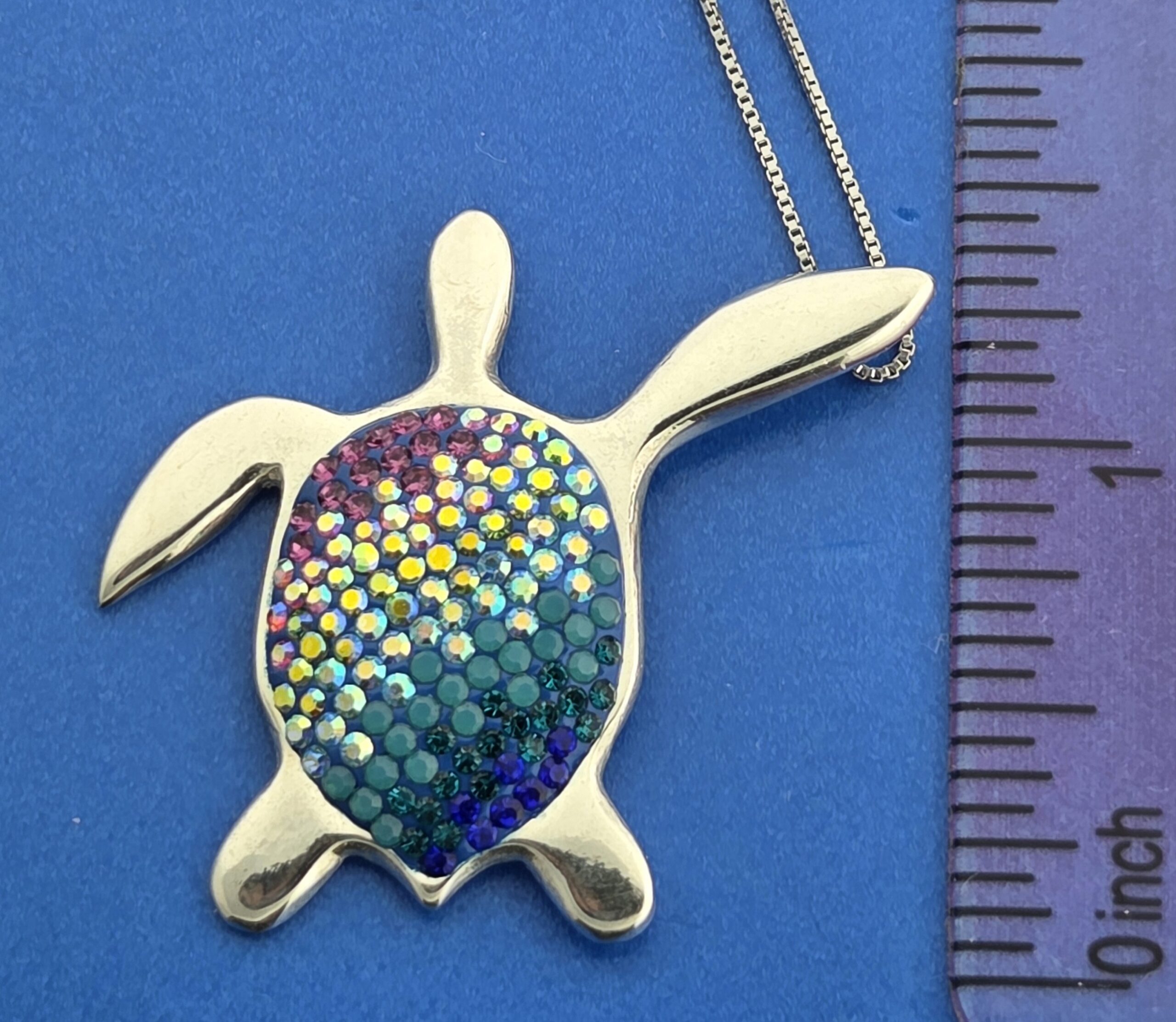 Mosaico Sea Turtle Pendant, Sterling Silver 4 Mosaico Sea Turtle Pendant, Sterling Silver - Image 4