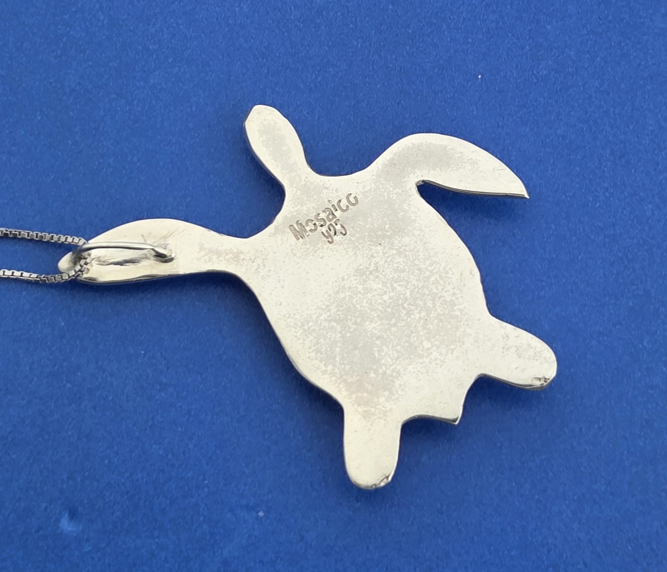 Mosaico Sea Turtle Pendant, Sterling Silver 6 Mosaico Sea Turtle Pendant, Sterling Silver - Image 6