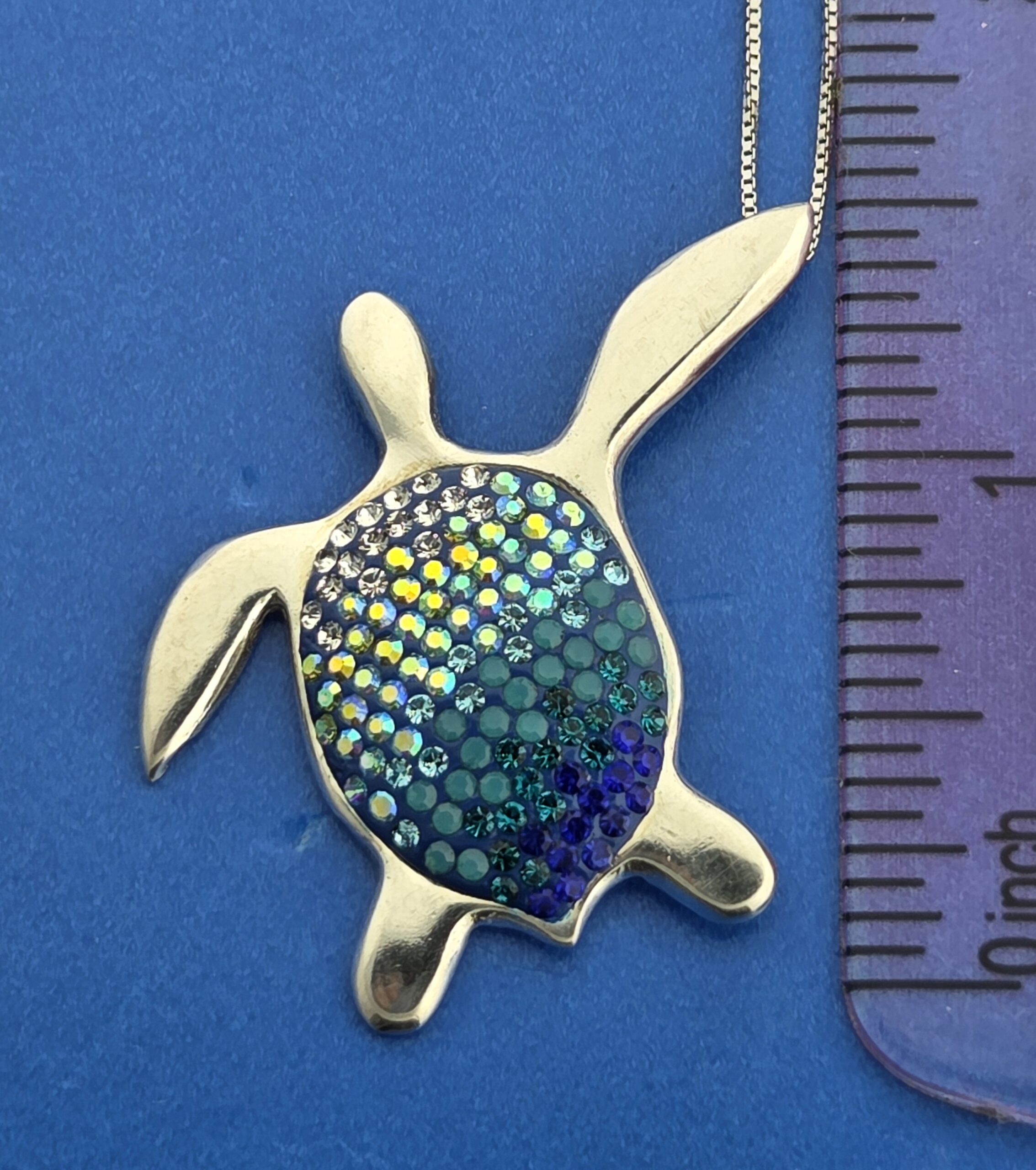 Mosaico Sea Turtle Pendant, Sterling Silver 5 Mosaico Sea Turtle Pendant, Sterling Silver - Image 5