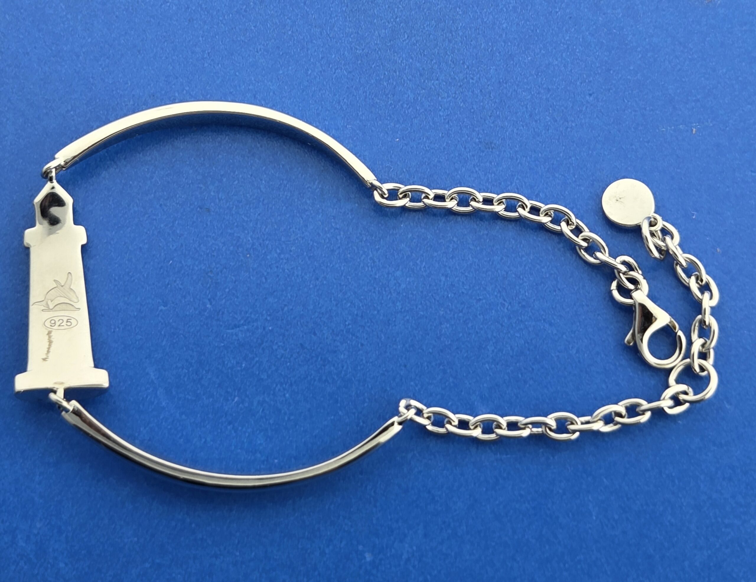 Alamea Lighthouse Bracelet, Sterling Silver & Larimar 4 Alamea Lighthouse Bracelet, Sterling Silver & Larimar - Image 4