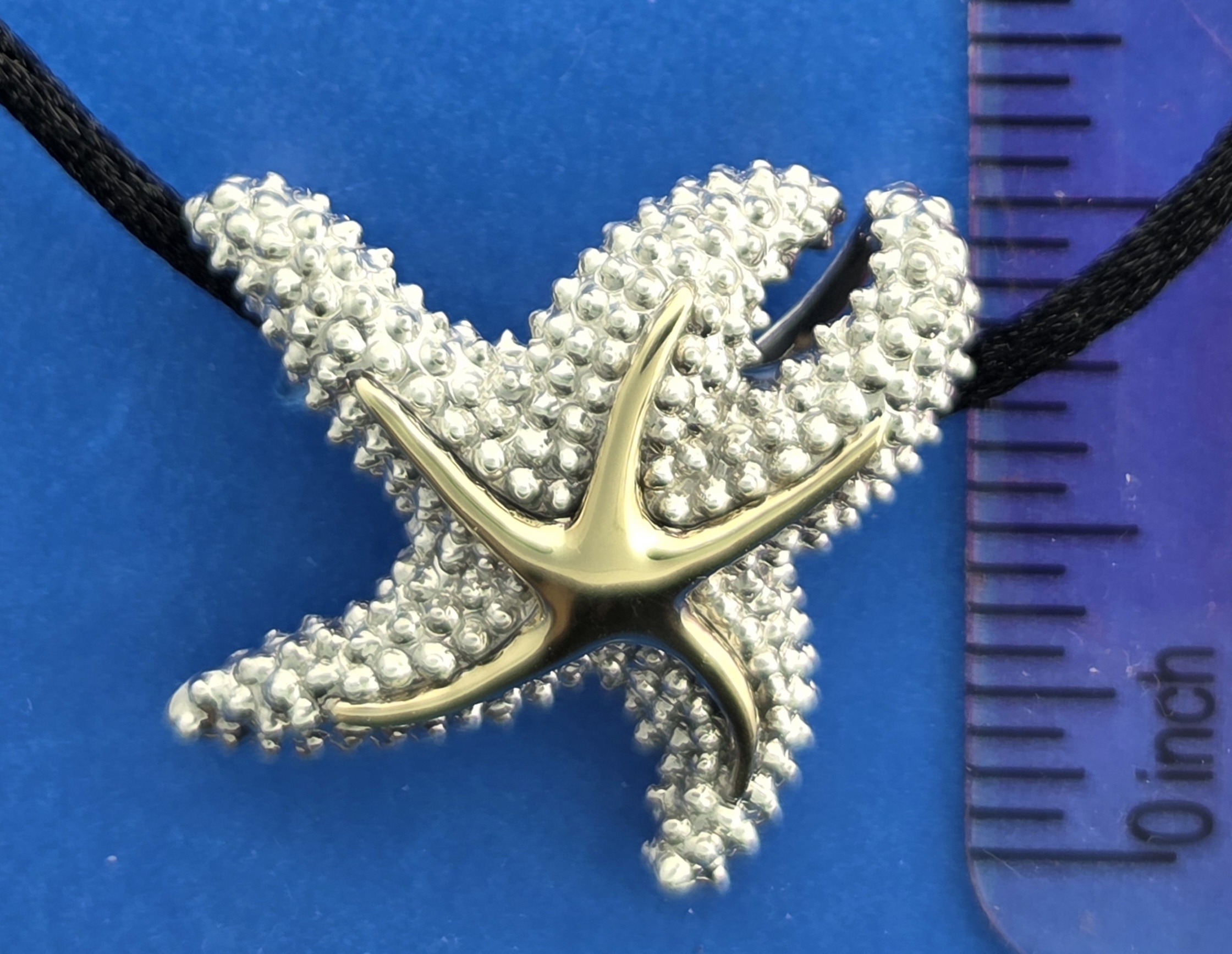 Steven Douglas Starfish Necklace/Pendant, Sterling Silver/14K 4 Steven Douglas Starfish Necklace/Pendant, Sterling Silver/14K - Image 4