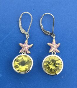 Steven Douglas Starfish Dangle Earrings, Sterling Silver/14K