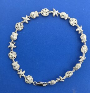 Sealife Anklet, Sterling Silver