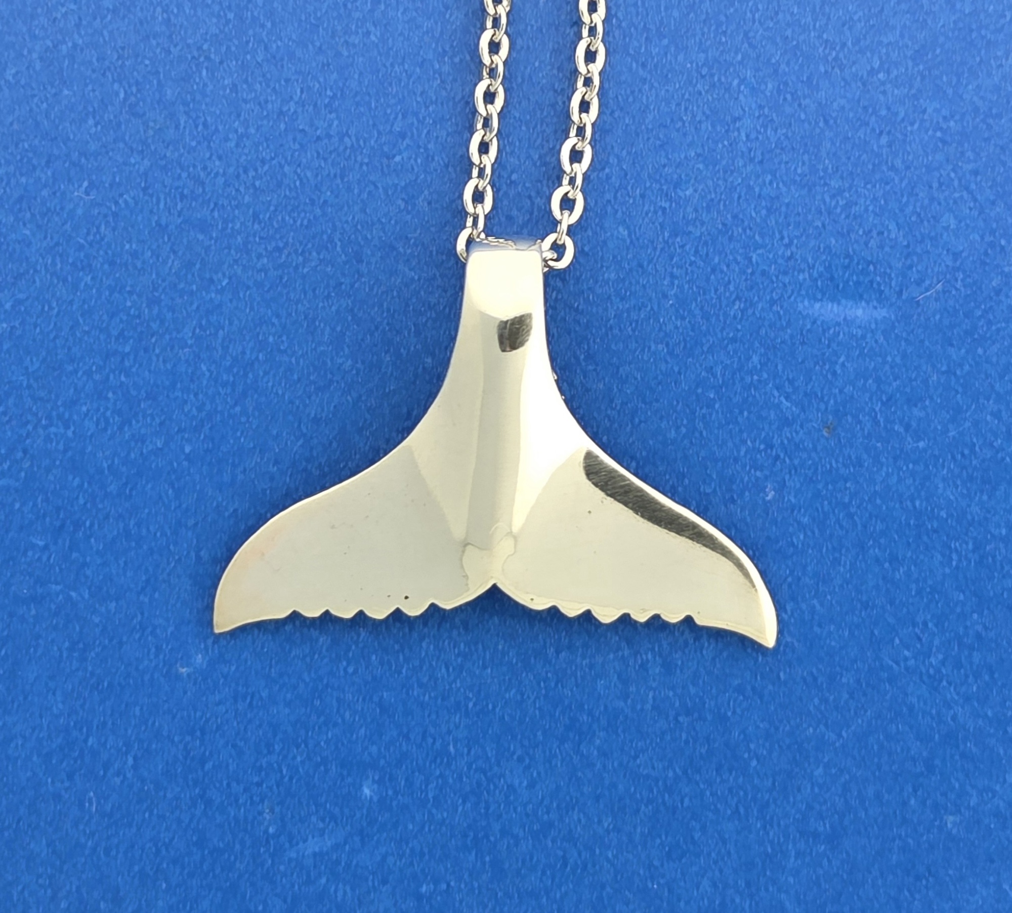 Whale Tail Pendant, Sterling Silver 1 Whale Tail Pendant, Sterling Silver