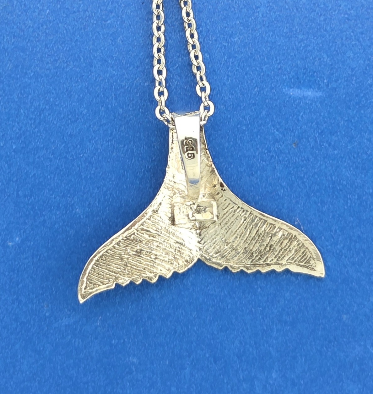 Whale Tail Pendant, Sterling Silver 5 Whale Tail Pendant, Sterling Silver - Image 5