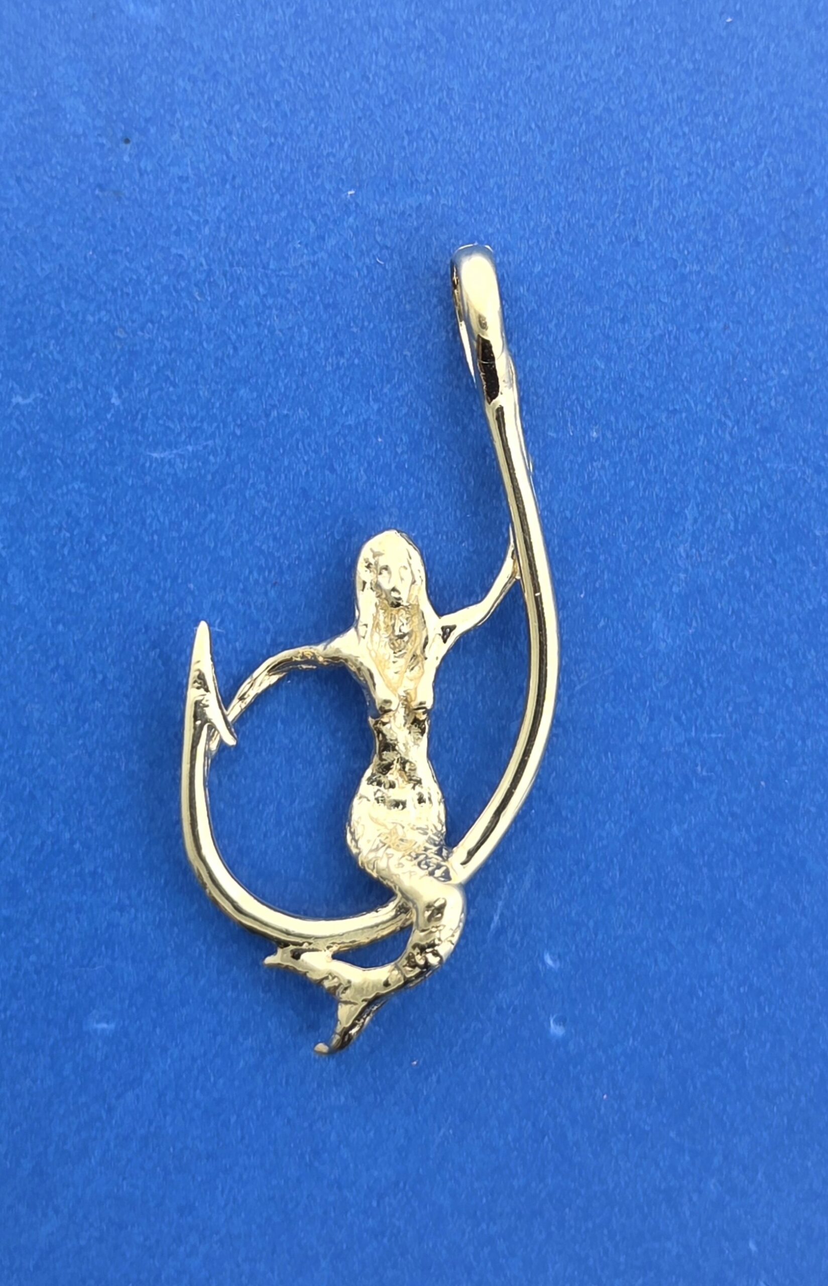 Mermaid Fishhook Pendant, 14K 2 Mermaid Fishhook Pendant, 14K - Image 2