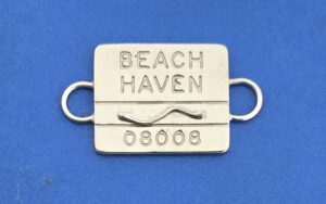Beach Haven 14K White Gold Beach Badge Bracelet Topper